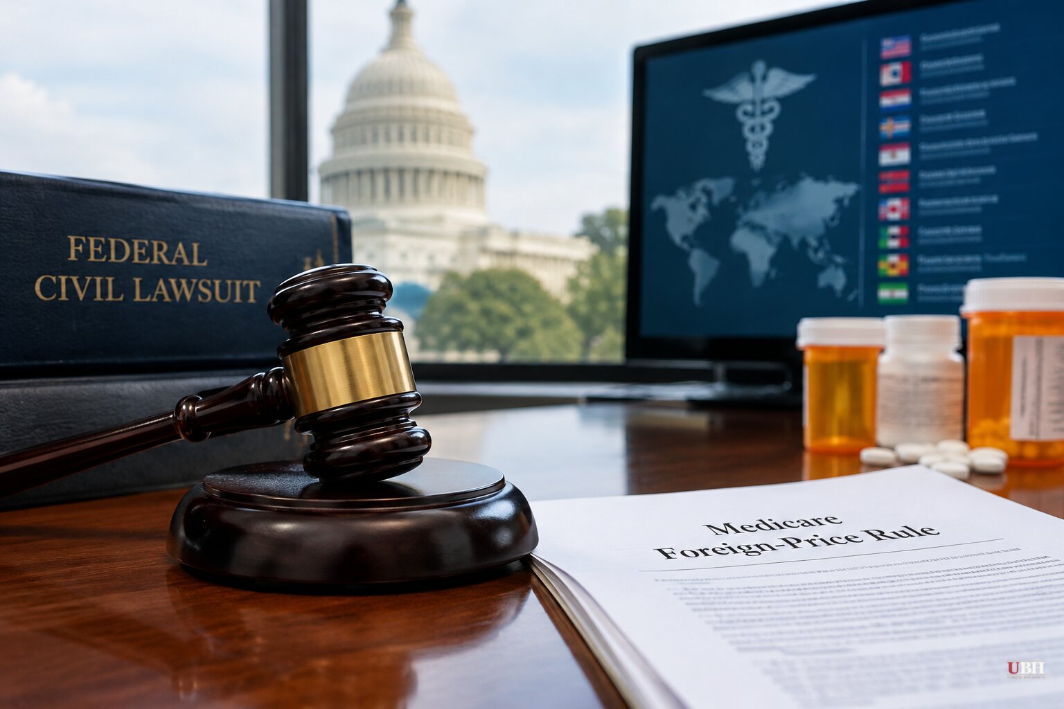 PhRMA Sues Over Medicare Foreign-Price Rule Set for Jan. 1, as HHS Report Targets 340B Spending