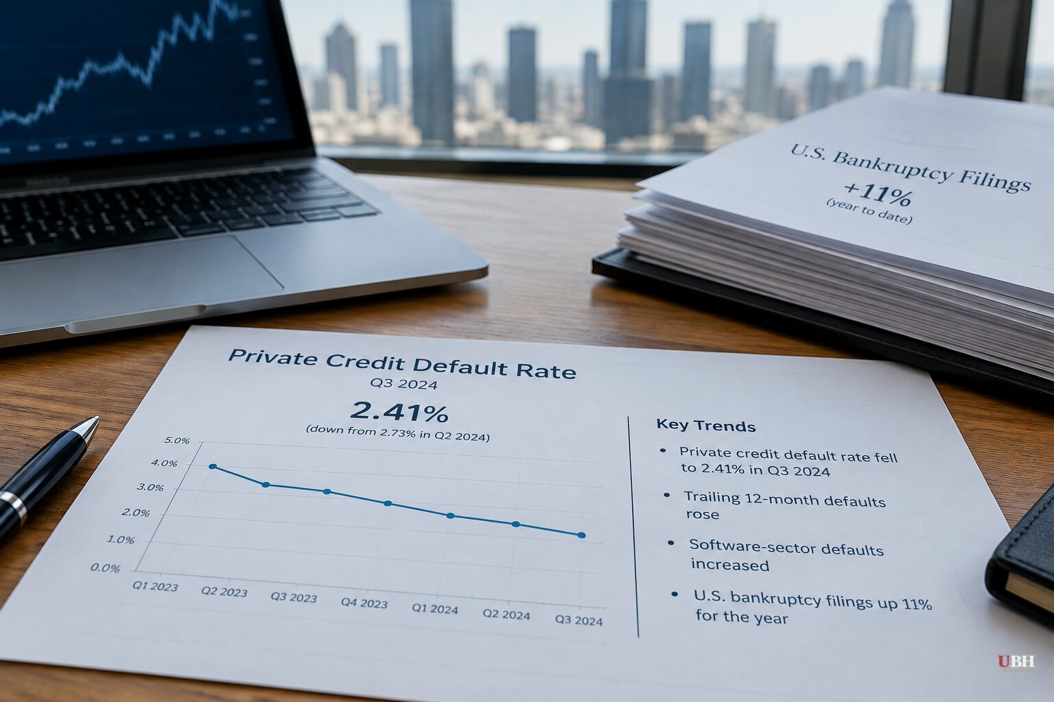 Private Credit Default Rate Slips to 2.41% in Third Quarter as US Bankruptcy Filings Rise 11% for the Year
