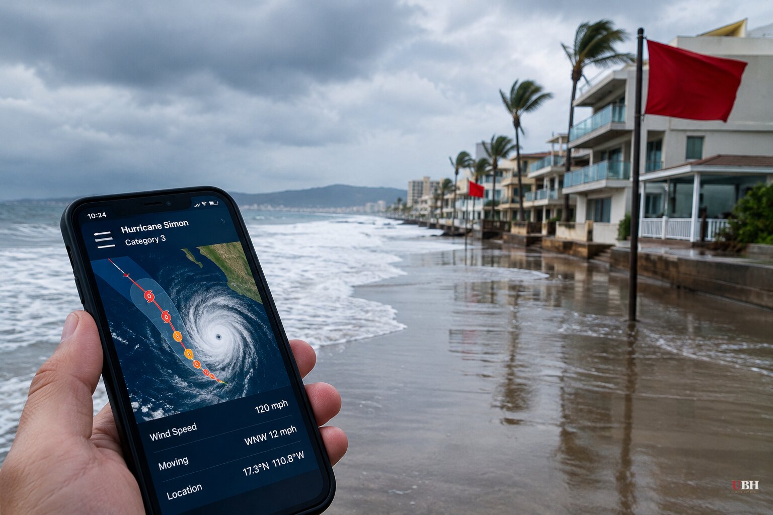 Rachel's Surf Red-Tags 8 Long Beach Buildings as Hurricane Simon Weakens to Category 3 Off Mexico