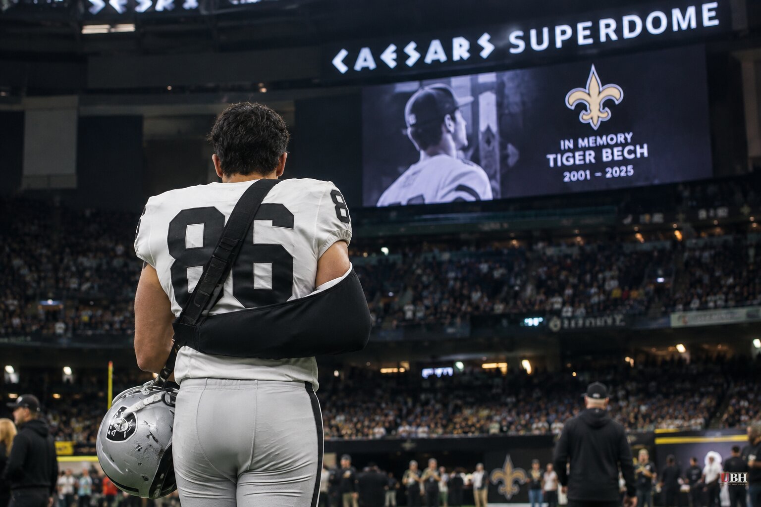 Raiders' Jack Bech Breaks Forearm in Emotional Return to New Orleans, Where His Brother Was Killed in the Bourbon Street Attack