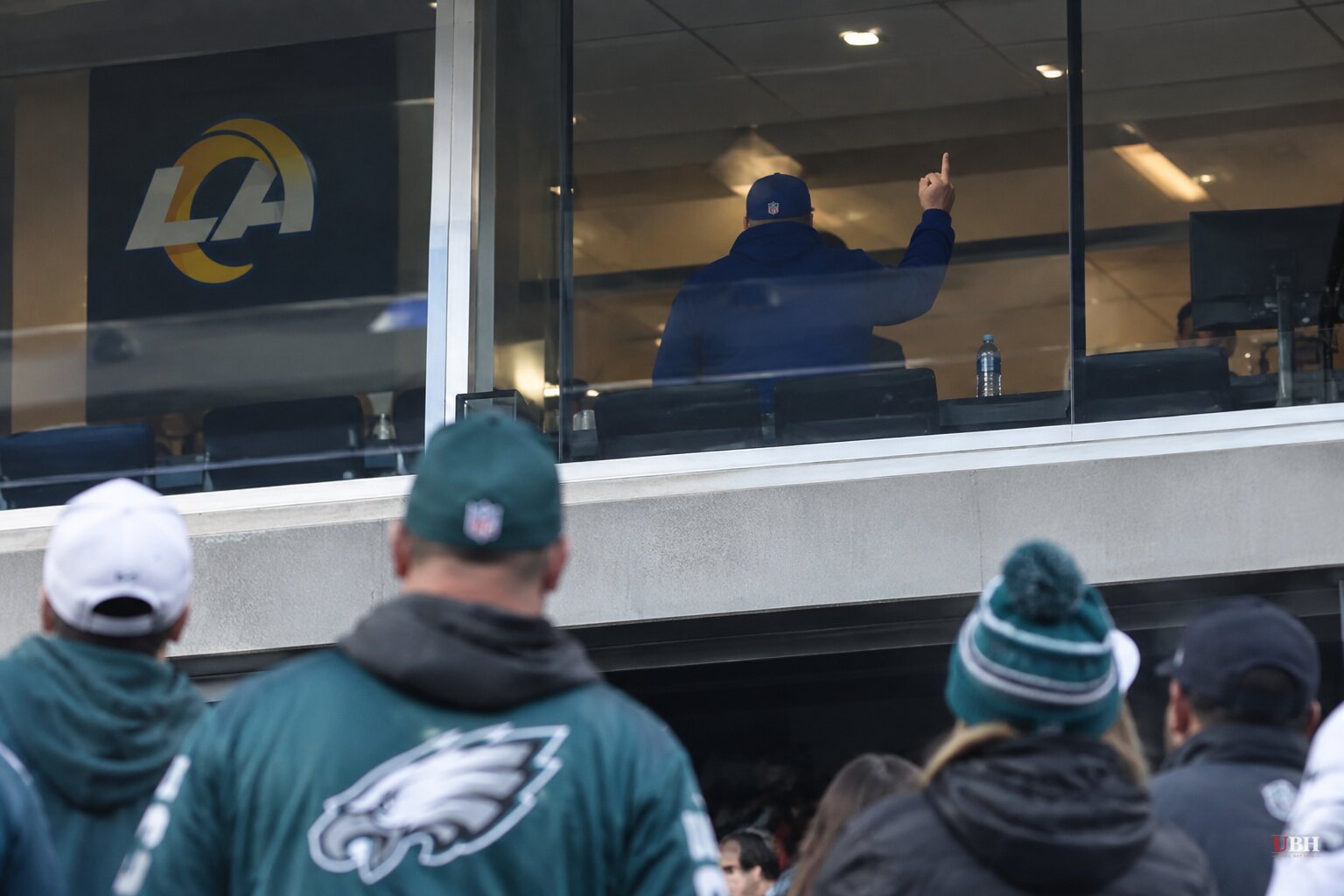 Rams Coach Flips Off Eagles Fans From Booth, McVay Says Staff Has Been Addressed