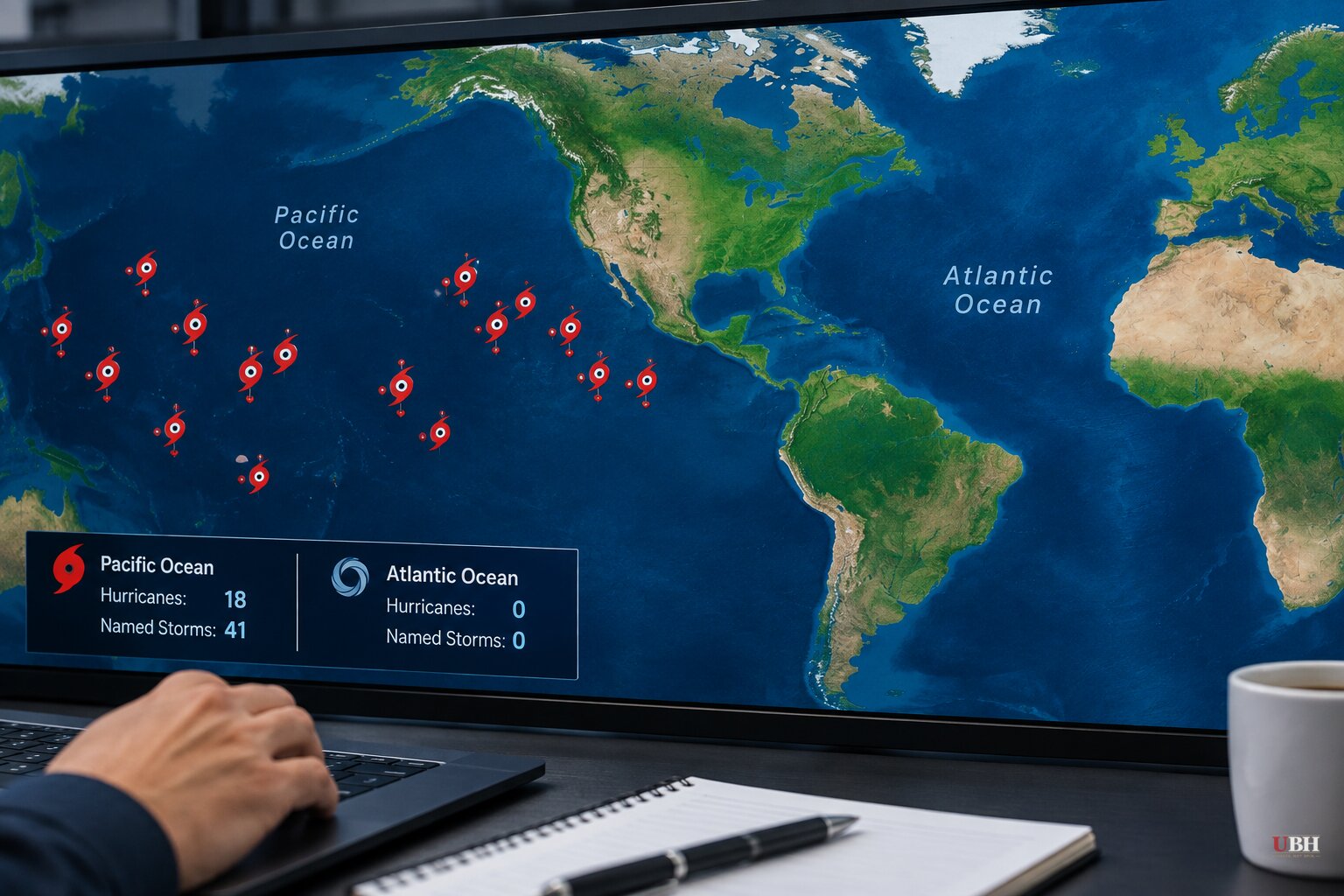 Record El Niño Splits Hurricane Season in Two: Atlantic Empty, Pacific Overloaded