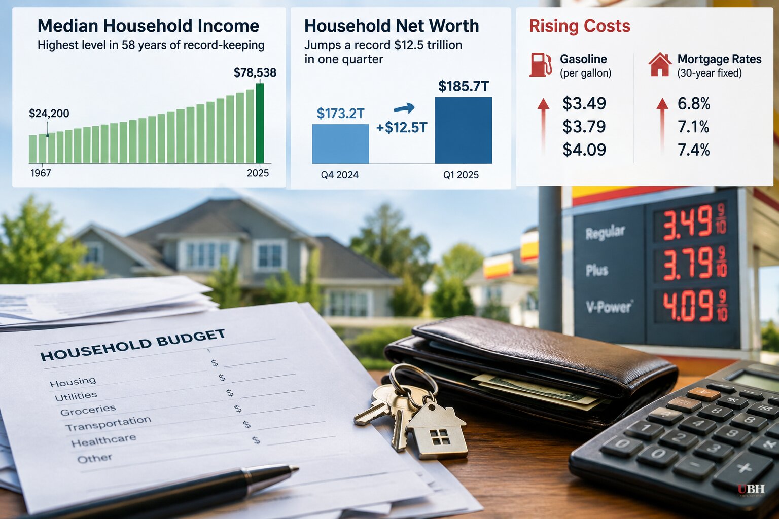 Record Household Income and Record $185.7 Trillion Net Worth Collide With Rising Gas and Mortgage Costs