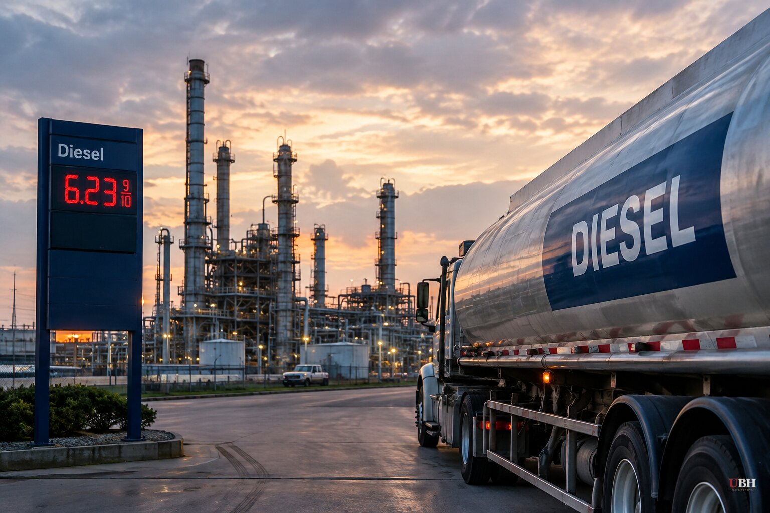 Refinery Attacks From Russia to Saudi Arabia Are Squeezing Diesel Supply, Not Crude, as US Prices Hit a Record