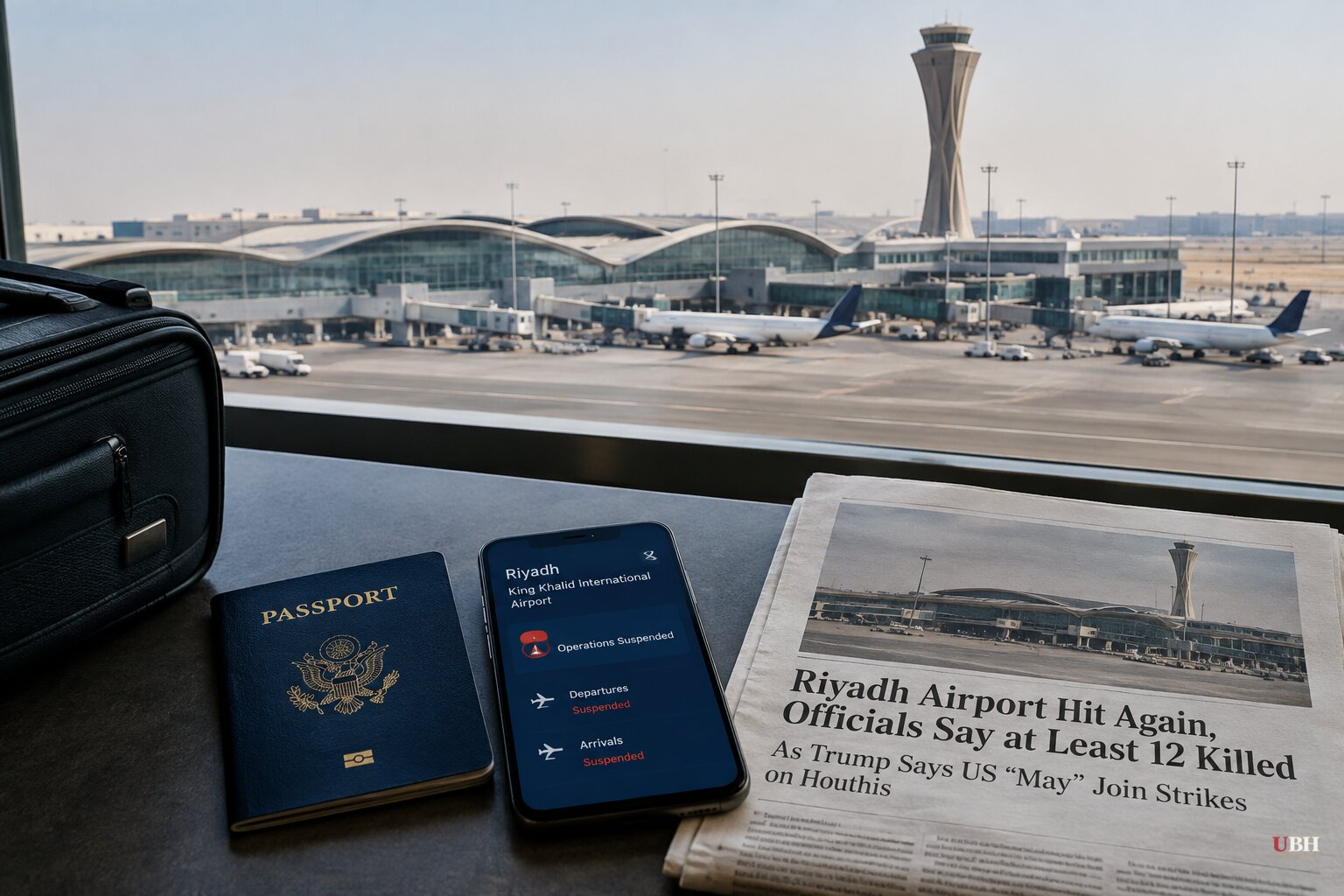Riyadh Airport Hit Again, Officials Say at Least 12 Killed, as Trump Says US "May" Join Strikes on Houthis