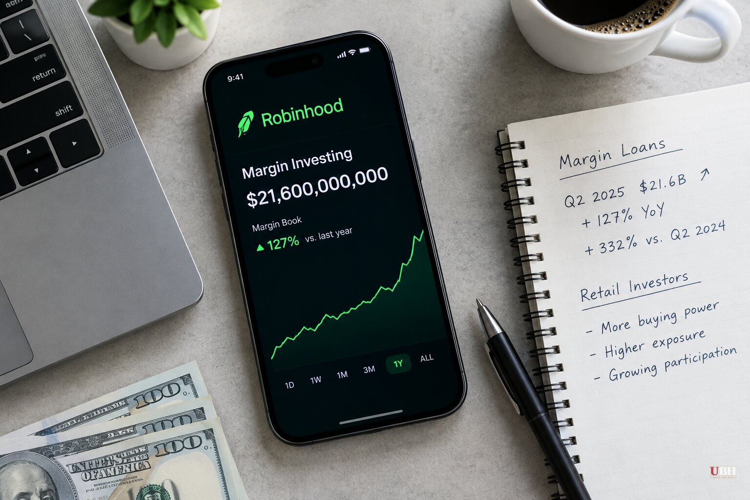 Robinhood Margin Loans Hit Record $21.6 Billion as Retail Investors Borrow More to Buy Stocks