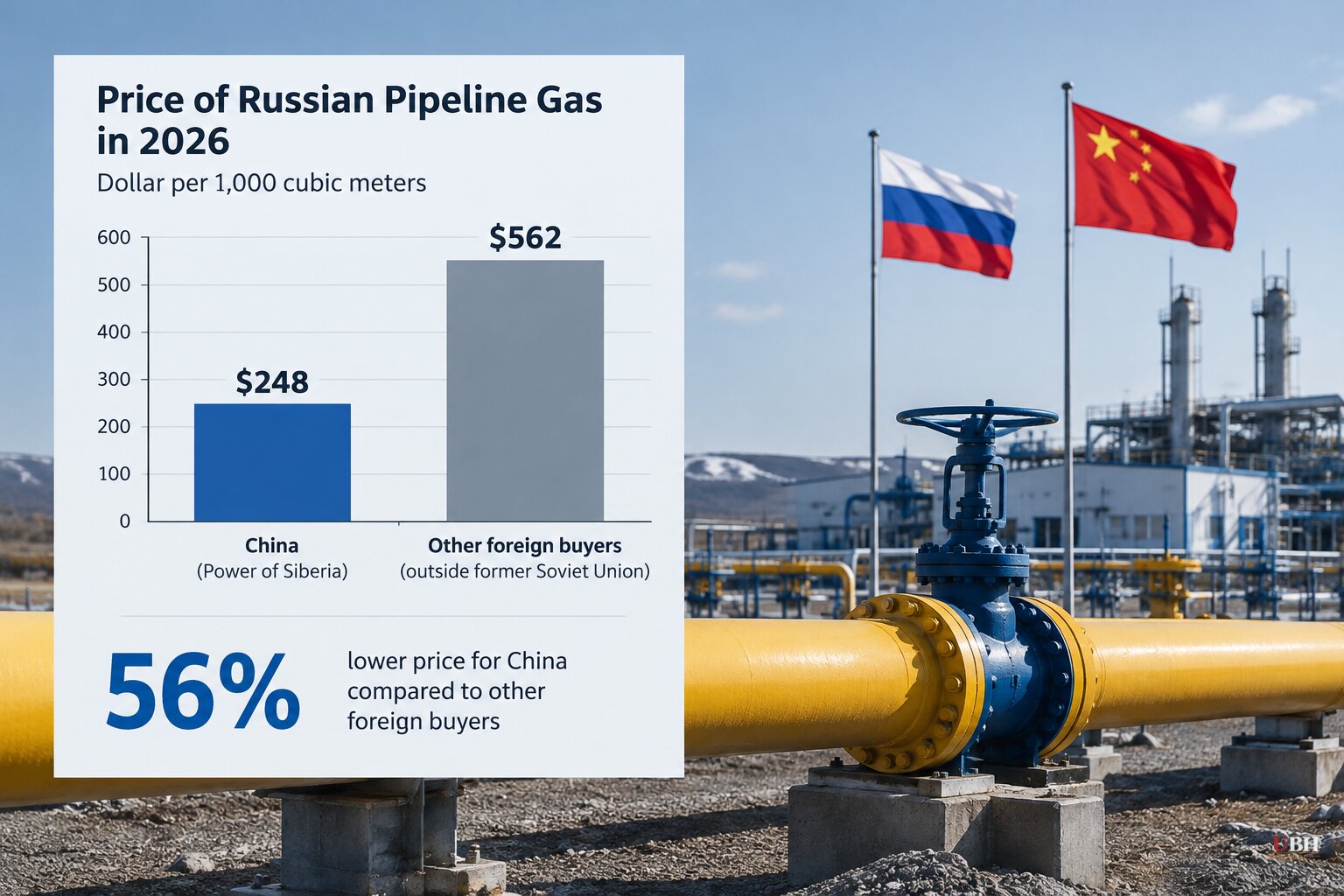 Russian Budget Documents Show China Paying 56% Less for Pipeline Gas Than Other Foreign Buyers in 2026