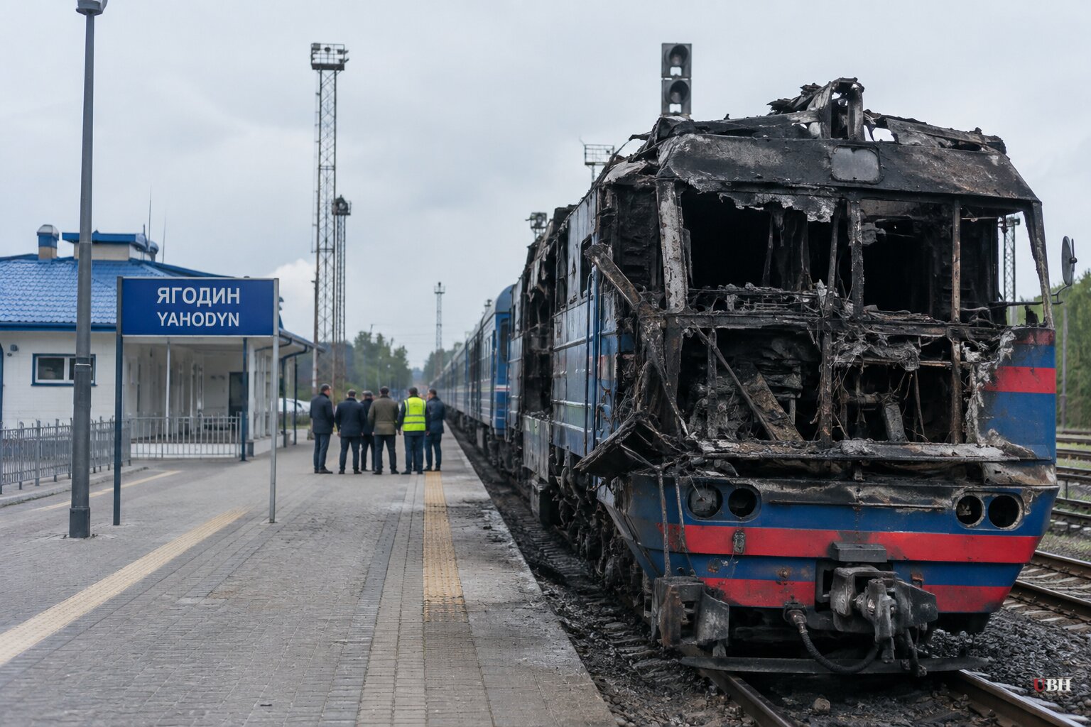 Russian Drone Hits Ukrainian Train Minutes After Boris Johnson, Petraeus and European Officials Passed Through Border Station