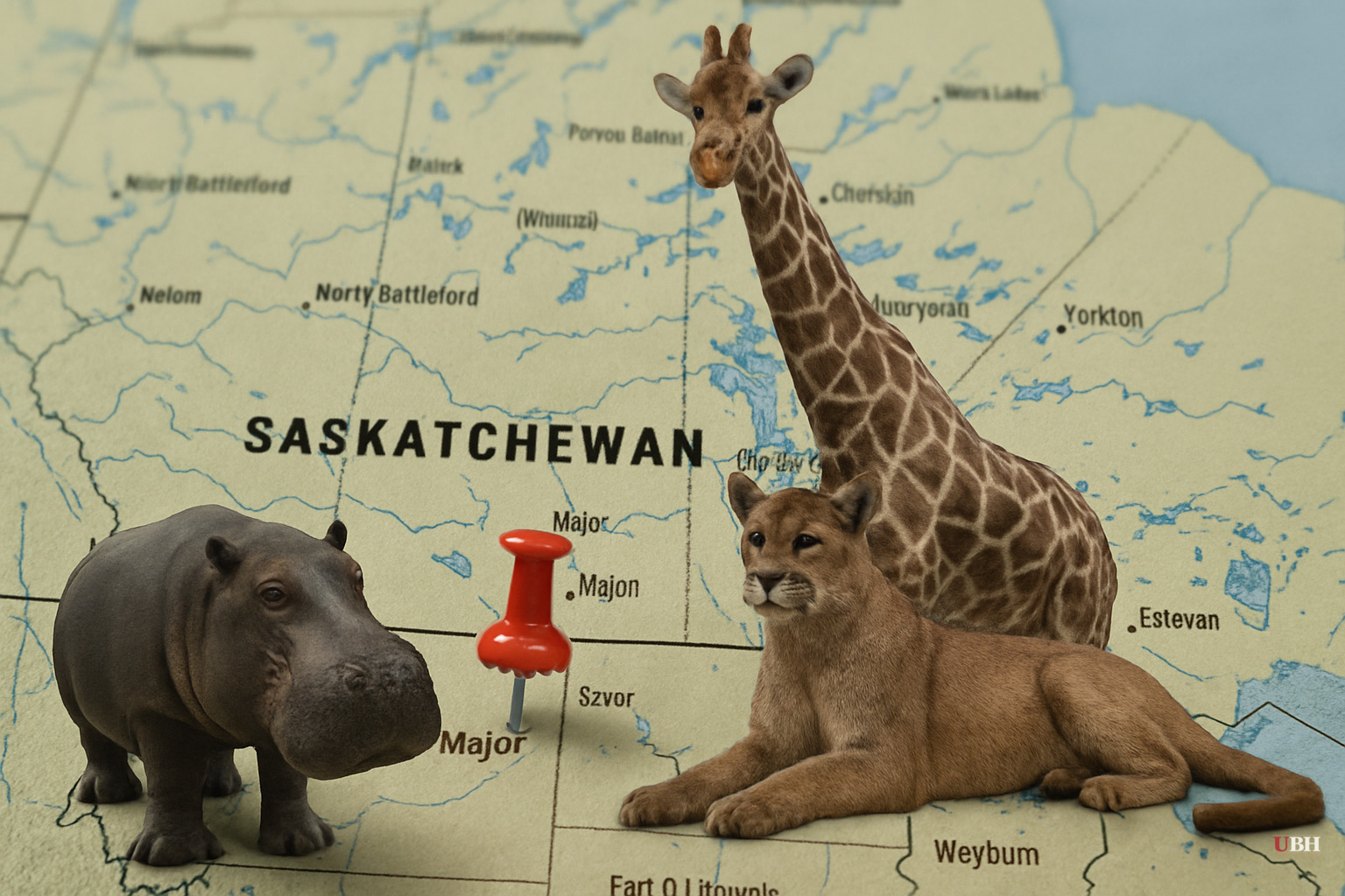 Saskatchewan Oilfield Company Fined $60,000 for Illegally Importing Taxidermied Hippo, Giraffe, and Mountain Lion