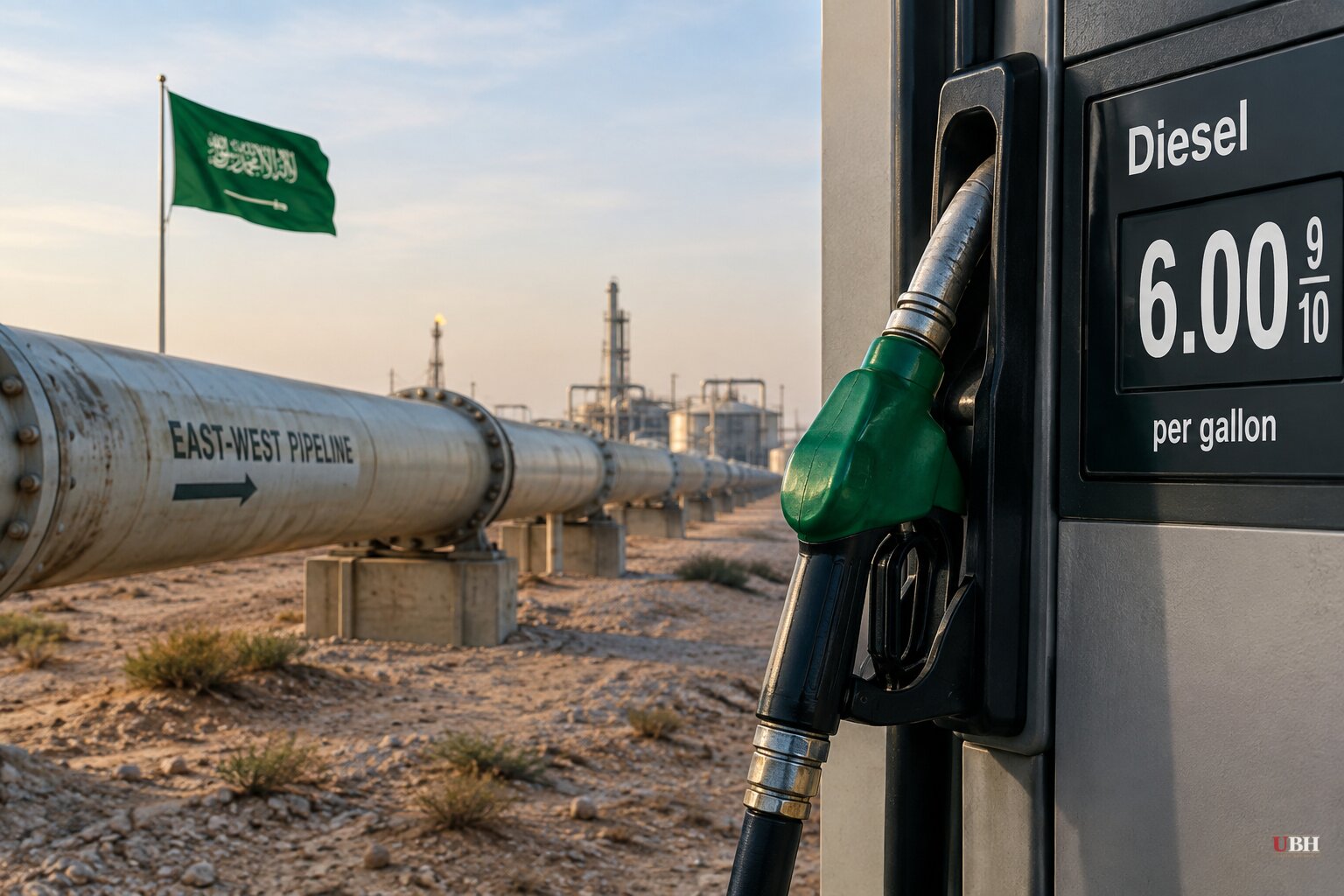 Saudi Arabia Confirms Its Key Oil Pipeline Was Shut Down After Attack, as Diesel Hits Record $6 a Gallon