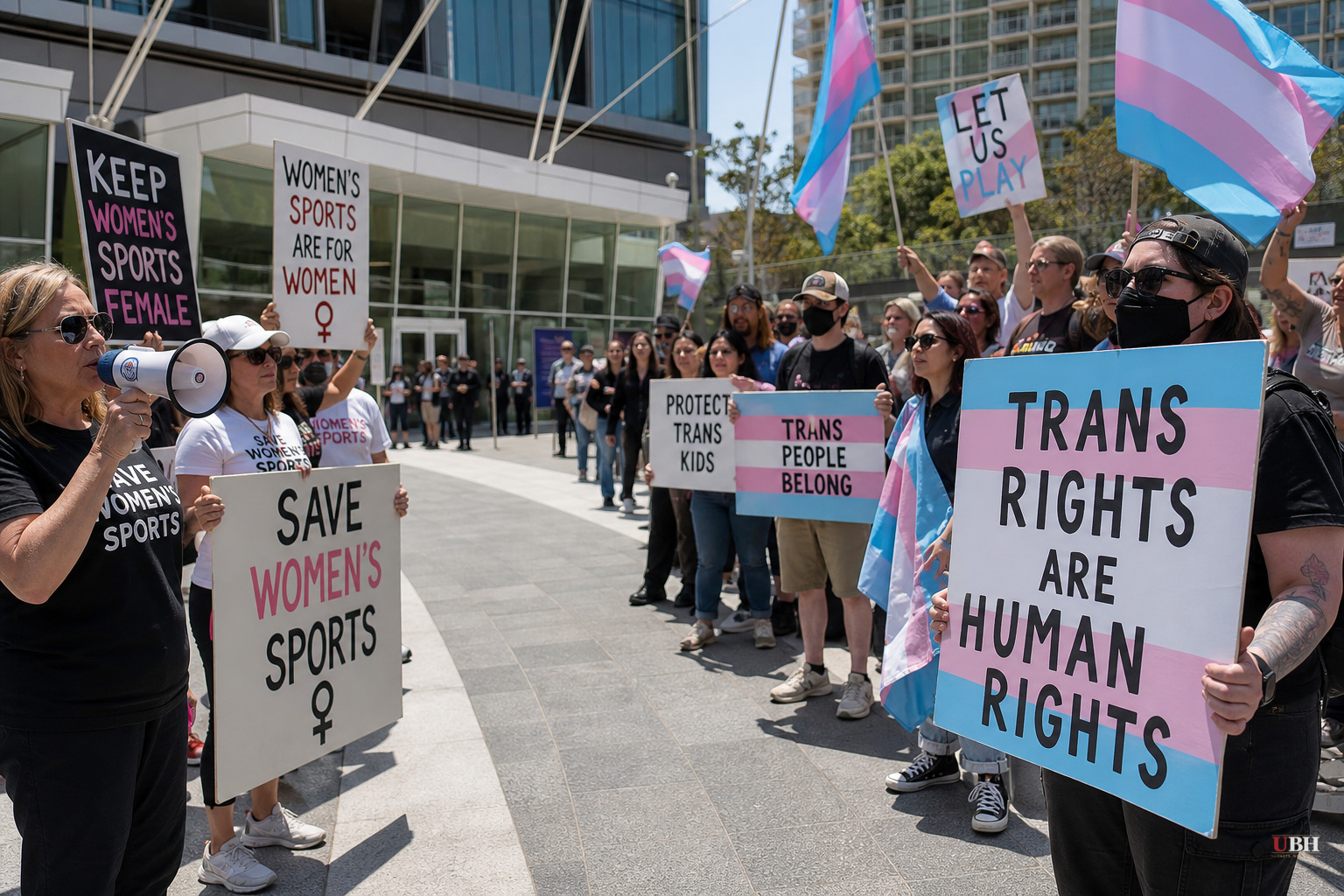 Save Women's Sports Rally Hits Its First Non-Fever Game, Gets Outnumbered by Trans Rights Counterprotesters in San Francisco