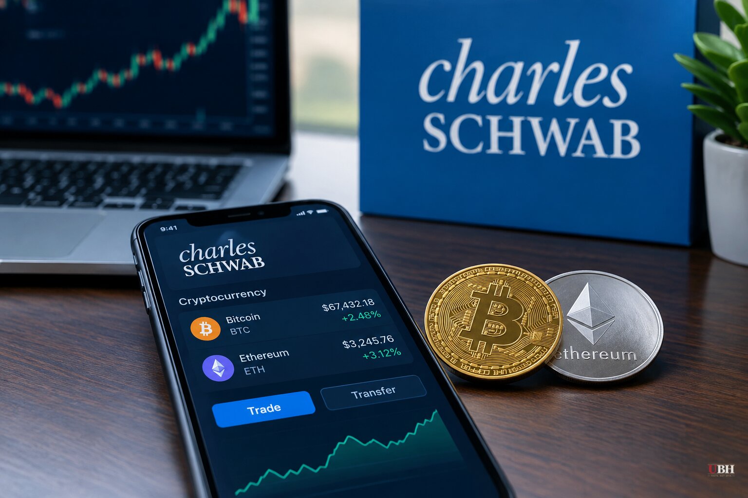 Schwab Opens Bitcoin and Ether Trading to All Clients, Adds Crypto Transfers, Plans Three More Coins by Year-End
