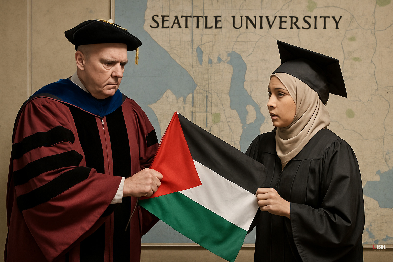 Seattle University Provost Grabbed Palestinian Flag from Muslim Graduate at Commencement. Both Sides Have a Case.