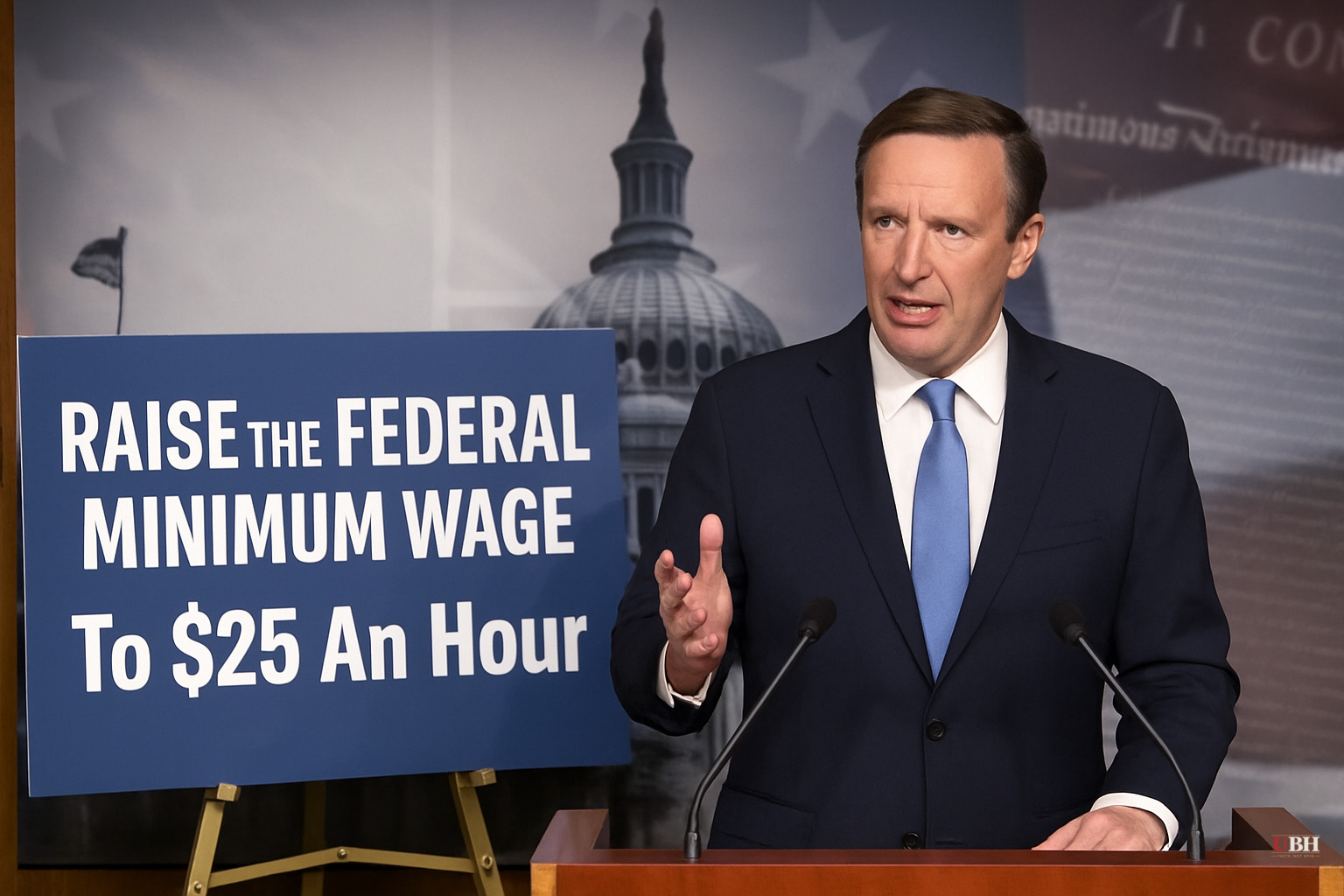 Sen. Chris Murphy Proposes Raising Federal Minimum Wage to $25 an Hour