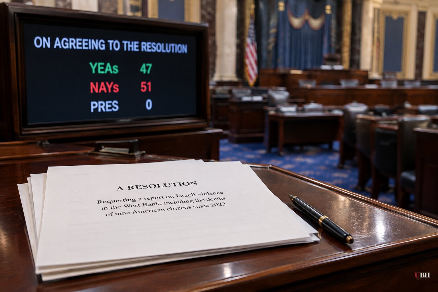 Senate Blocks Van Hollen Resolution on West Bank Violence, 47-51, as Democratic Caucus Splits Emerge