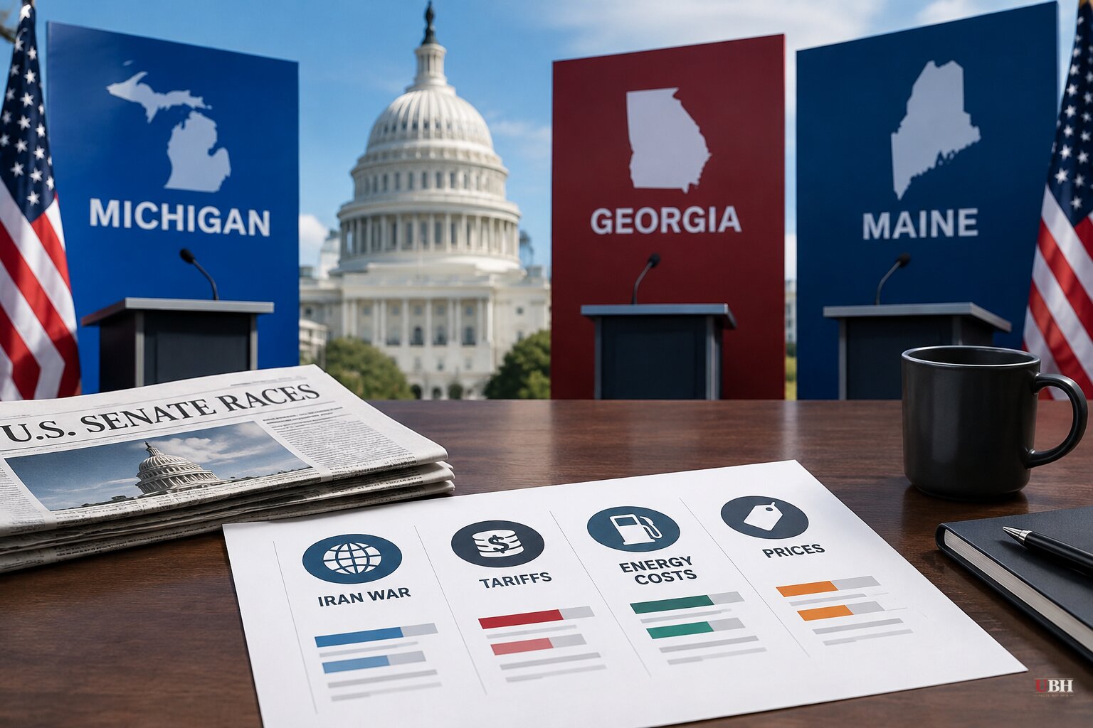 Senate Debates in Michigan, Georgia and Maine Turn on the Iran War, Tariffs and Prices