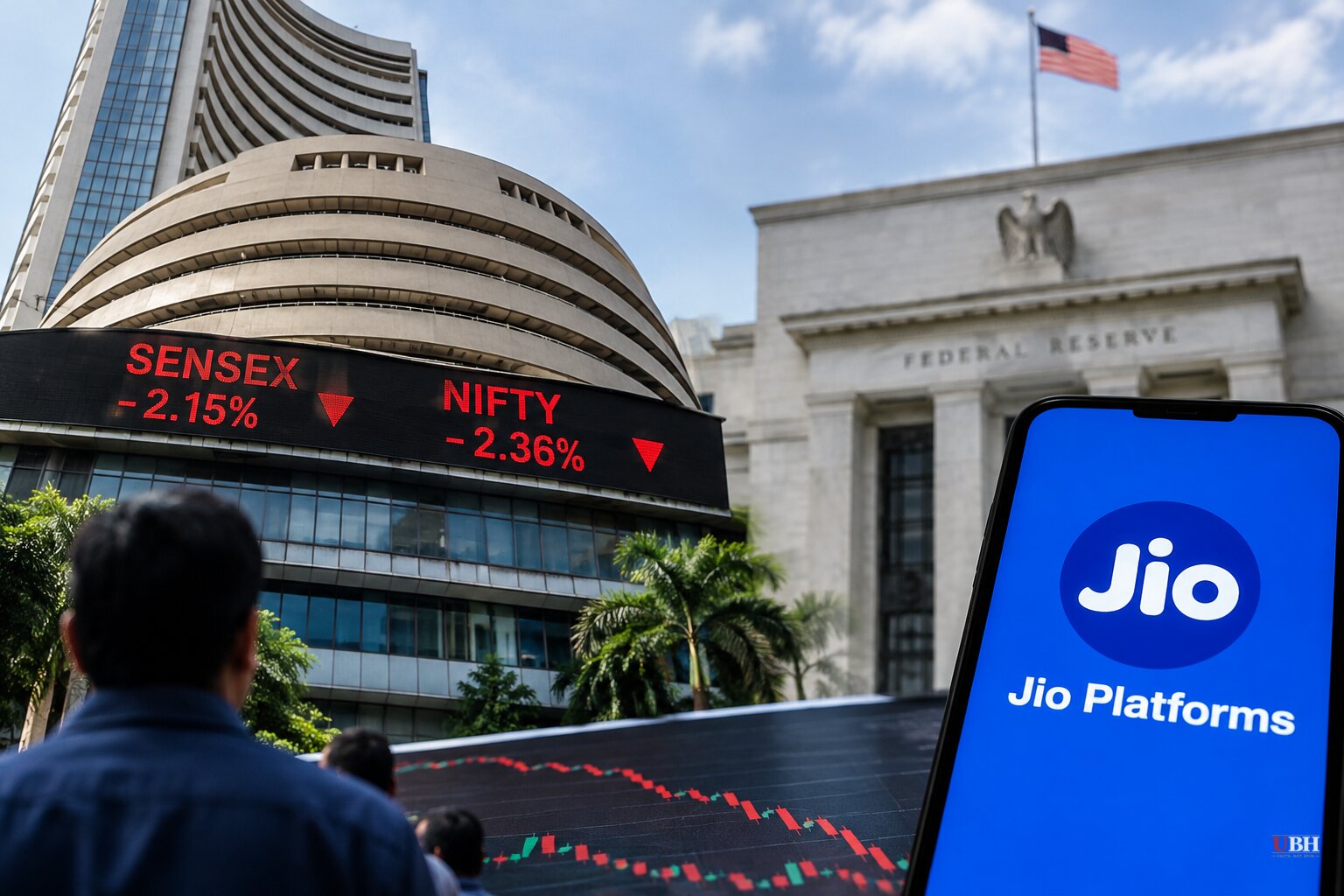 Sensex Fell 1,605 Points Last Week as Dalal Street Braces for Fed Decision and Jio Platforms Debut on Oct. 28