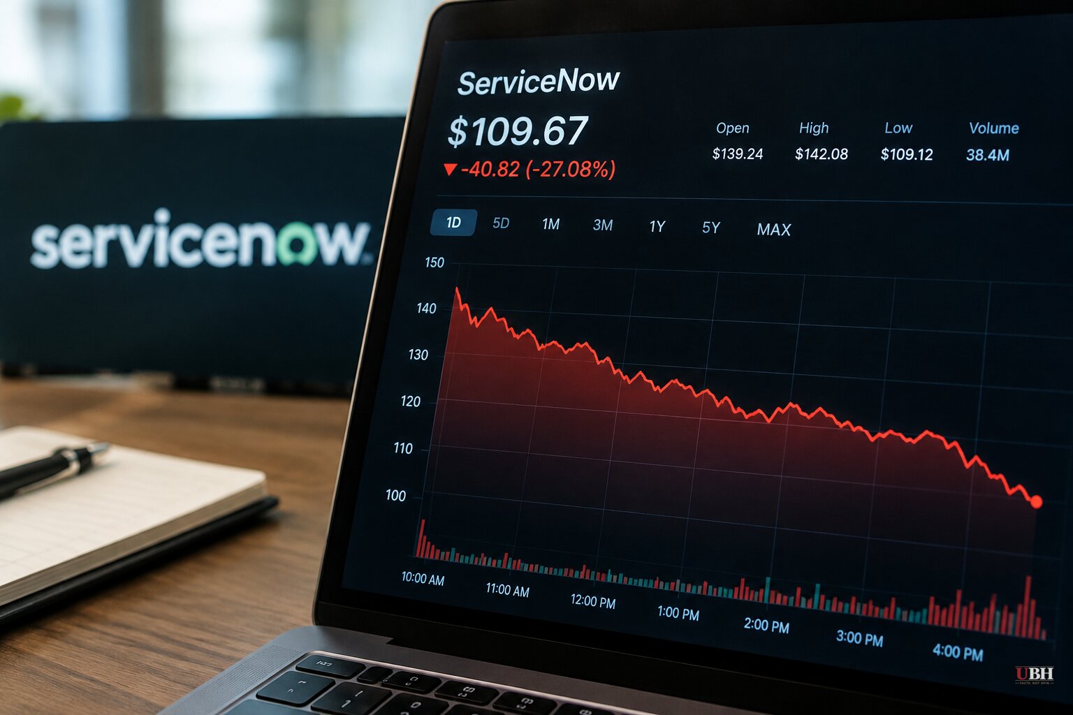 ServiceNow Stock Falls 27% to $109.67, Worst Day in Company History, After Weak Bookings Guidance