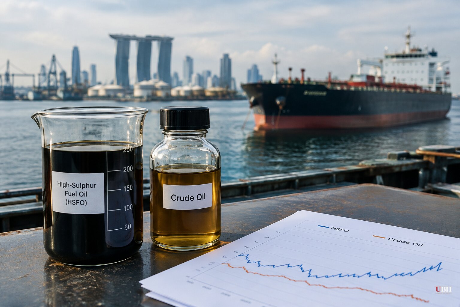 Singapore Ship Fuel Now Costs More Than the Crude It Is Made From as Gulf and Russian Supply Shrinks
