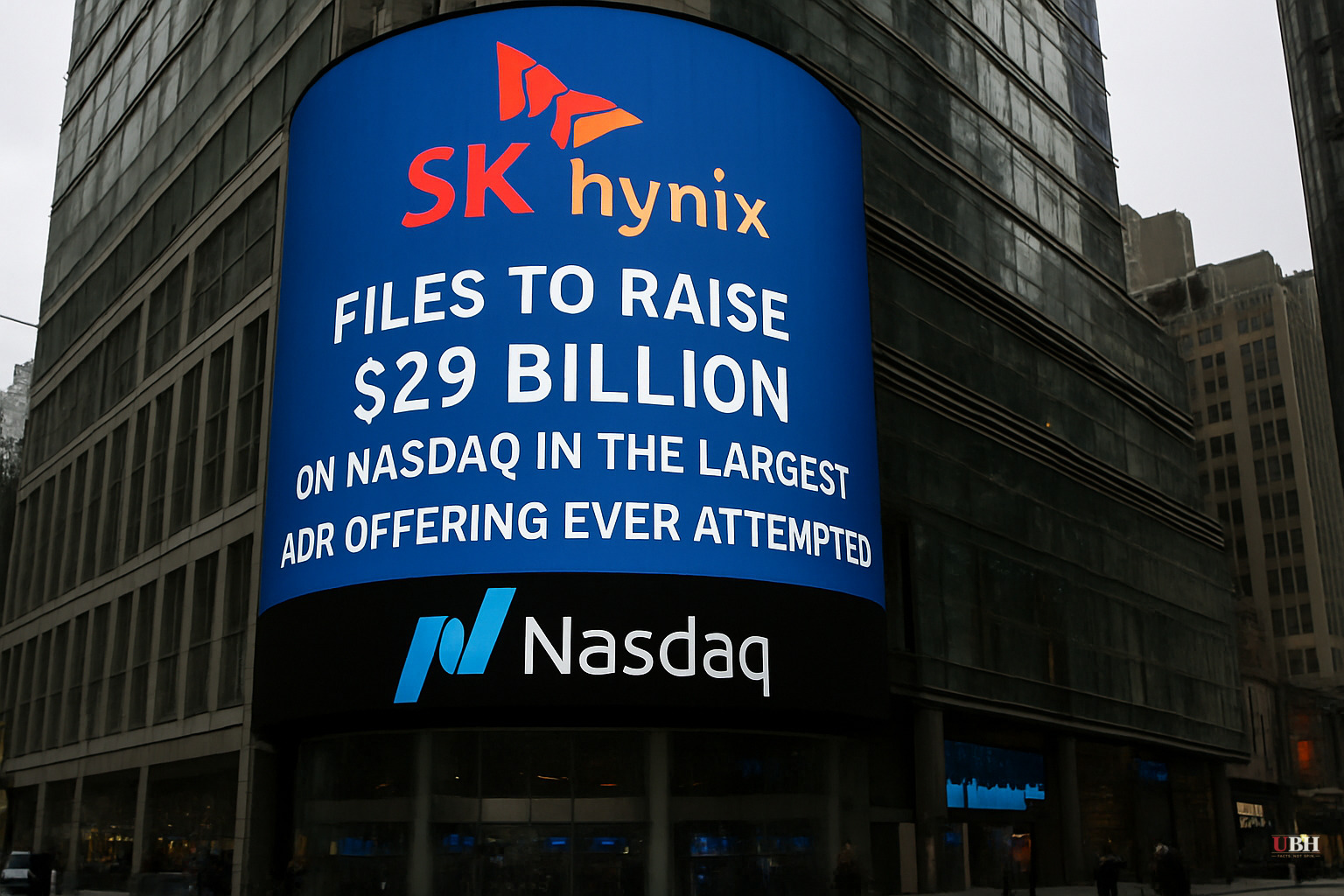 SK Hynix Files to Raise $29 Billion on Nasdaq in the Largest ADR Offering Ever Attempted