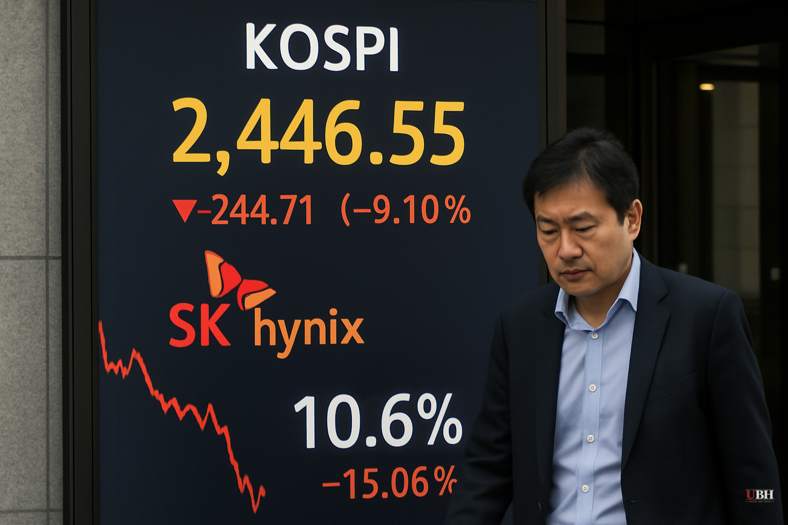 SK Hynix Shares Crash 15% in Seoul, KOSPI Sinks 9% Days After Record $26.5 Billion U.S. Listing