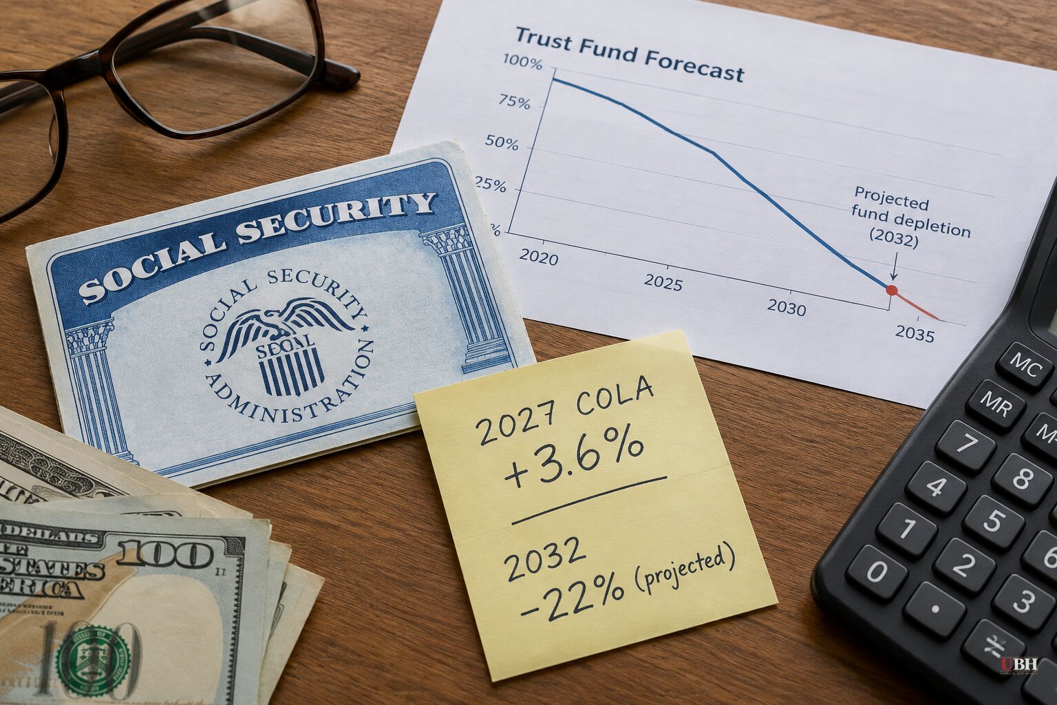 Social Security Gets 3.6% Raise for 2027 While Trustees Still Project 22% Cut in 2032