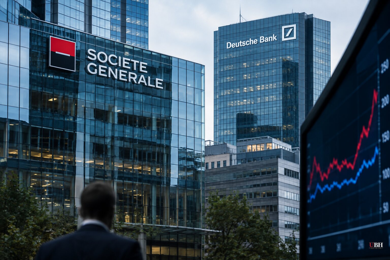 Societe Generale's Default Insurance Costs Jump Past Deutsche Bank's as France's Debt Stress Hits Its Banks