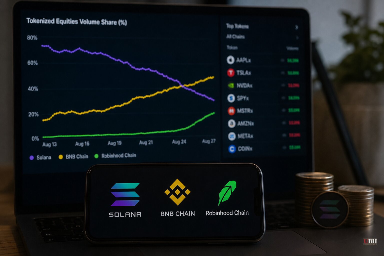 Solana's Tokenized Stock Volume Share Falls From 71% to 30% in Two Weeks as Meme Coin Gimmicks Flood Rival Chains