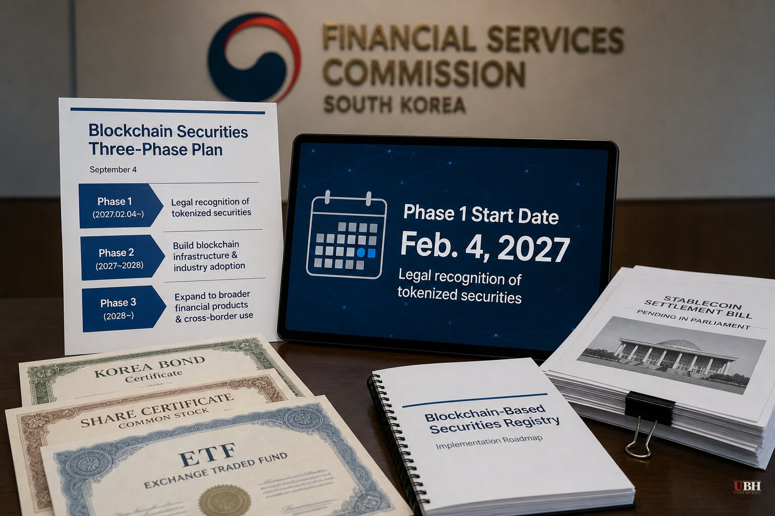 South Korea Sets Feb. 4, 2027 Start Date for Blockchain Securities Registry, Stablecoin Settlement Still Stuck in Parliament