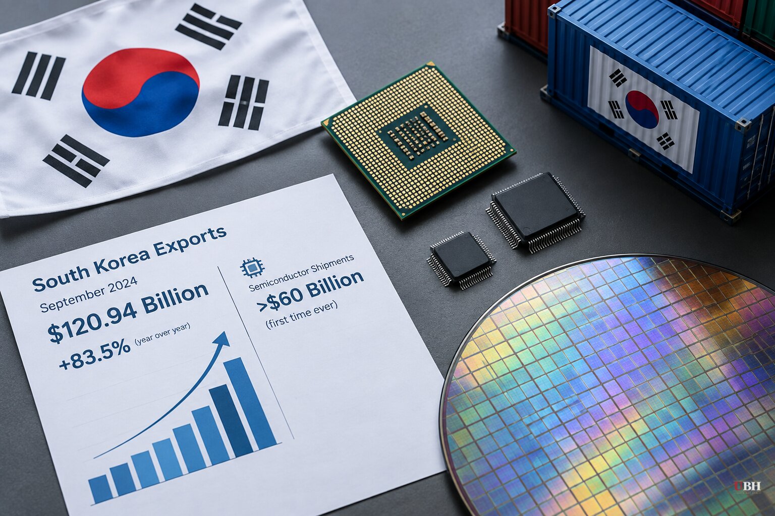 South Korea's Exports Hit Record $120.94 Billion in September on AI Chip Boom