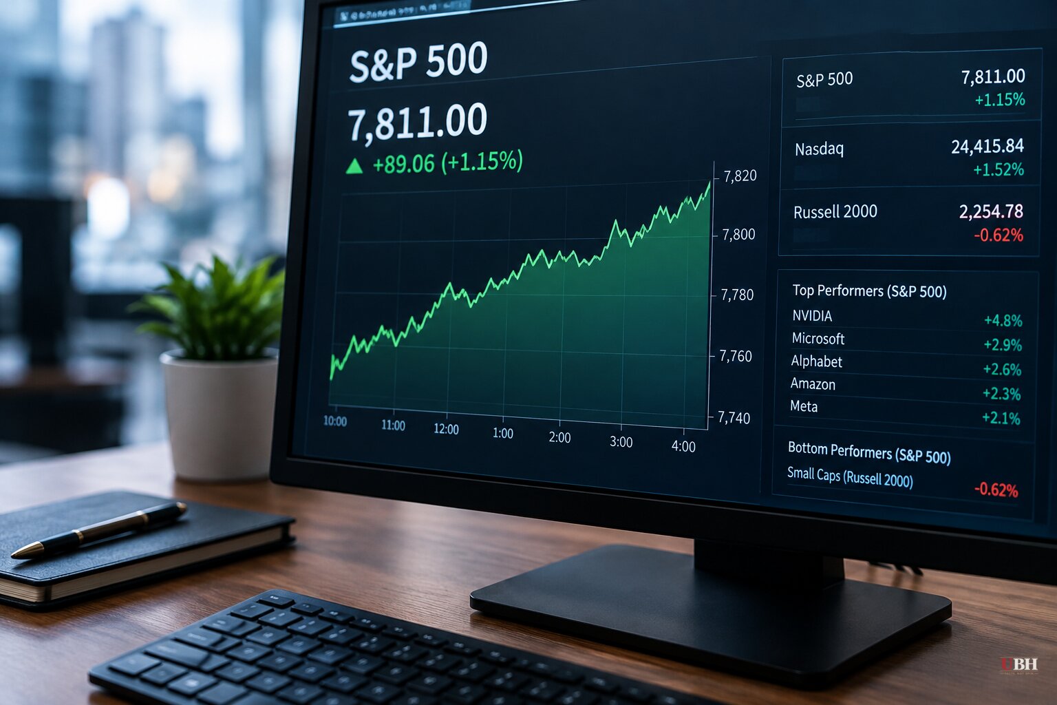 S&P 500 Closes Week at 7,811, Just Shy of Record, as AI Stocks Lead and Small Caps Lag