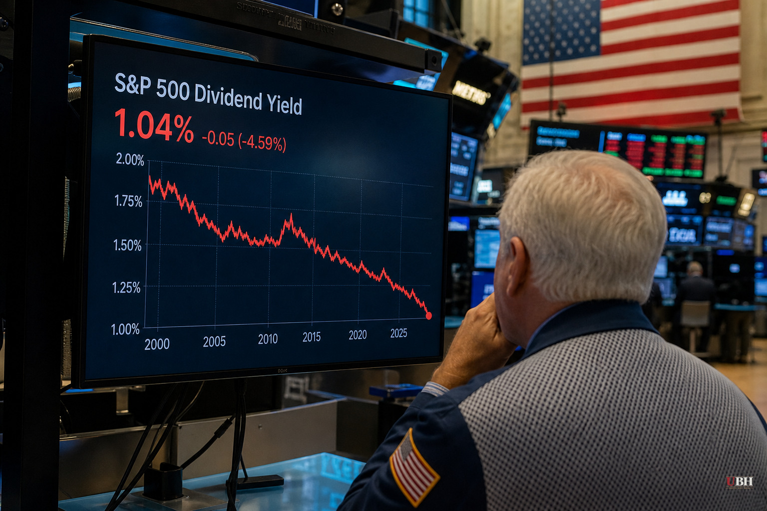 S&P 500 Dividend Yield Falls to Record-Low 1.04%, Below Even the Dot-Com Bust