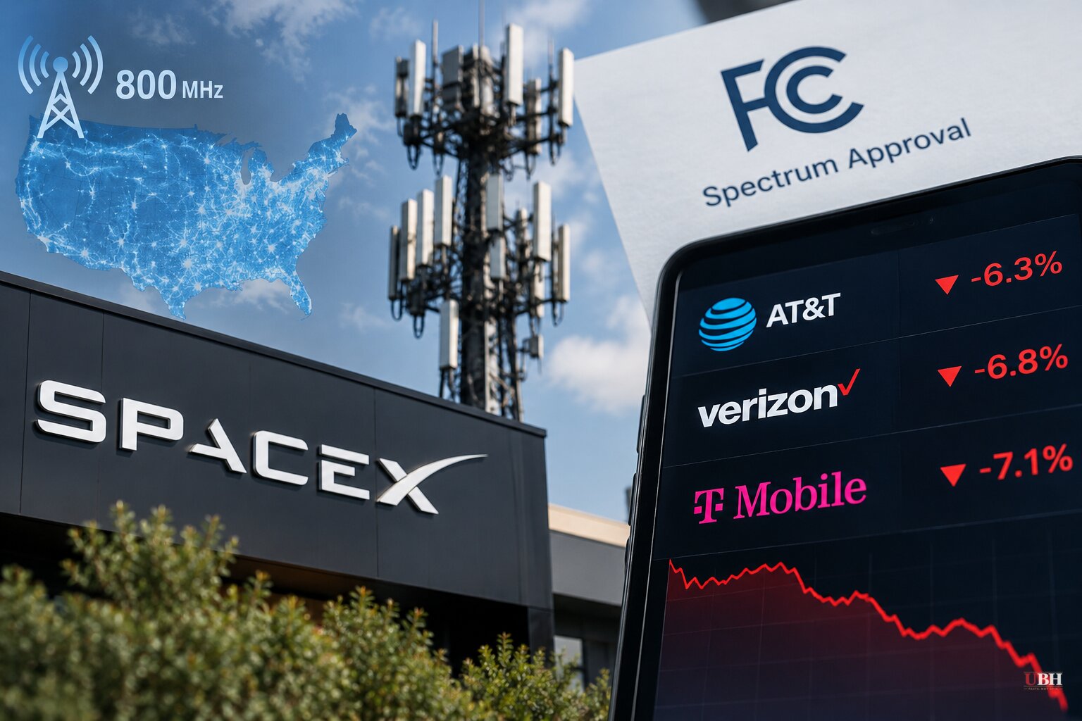 SpaceX Agrees to Buy Nationwide 800 MHz Spectrum; AT&T, Verizon, T-Mobile Fall More Than 6% After Hours