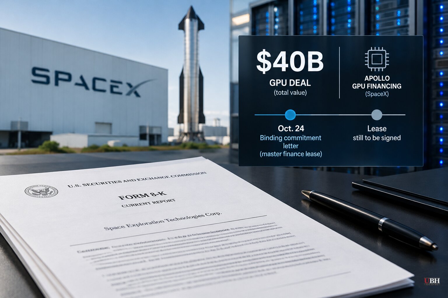 SpaceX Filing Shows $40 Billion Apollo GPU Deal Is a Binding Commitment, With the Lease Still to Be Signed