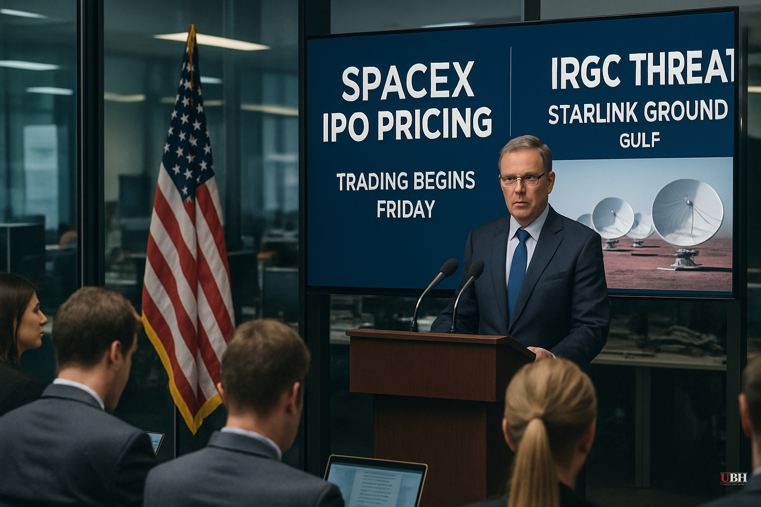 SpaceX IPO Pricing Set for Tonight, Trading Begins Friday — IRGC Threatens Starlink Ground Stations in Gulf the Day Before Debut