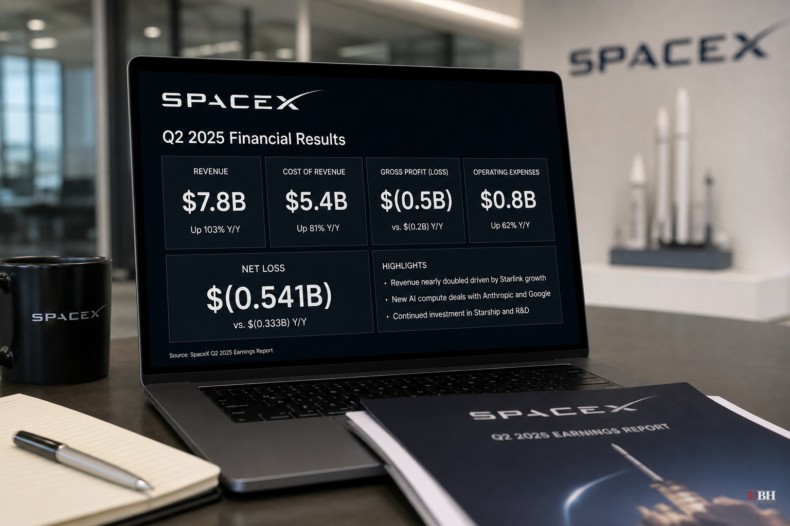 SpaceX Reports Revenue Doubled to $7.8 Billion in First Earnings Since Going Public, Still Lost $541 Million