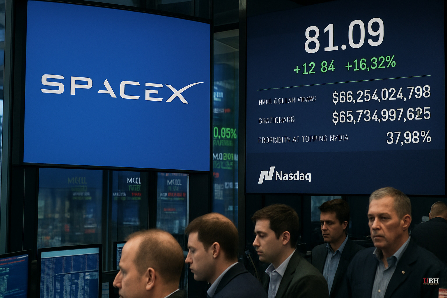 SpaceX's First-Week Trading Numbers, by the Digits: $66B Daily Volume, $85.7B Greenshoe, and a 38% Shot at Topping Nvidia by Mid-2028
