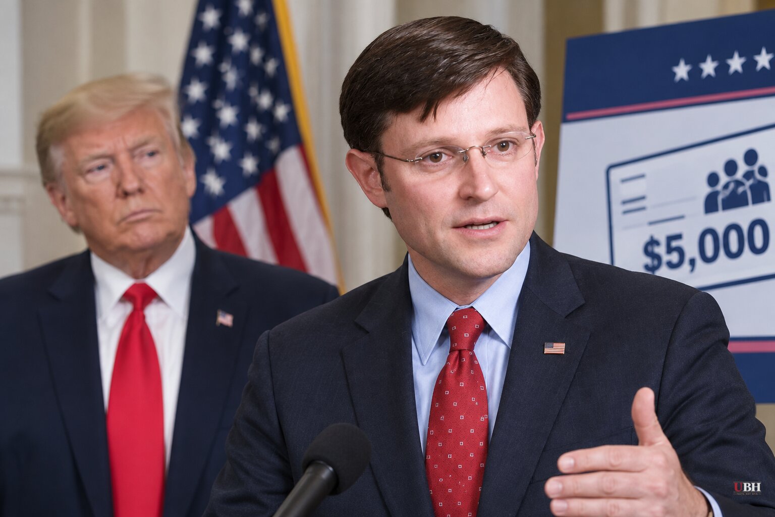 Speaker Johnson Won't Guarantee Trump's $5,000 Midterm 'Dividend' Checks