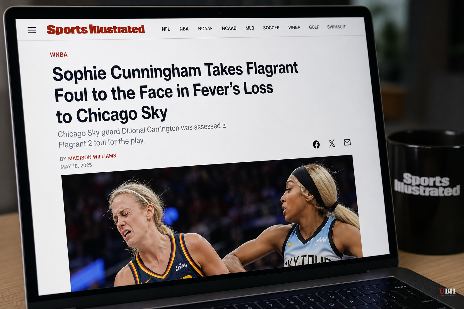 Sports Illustrated Changes 'Karma' Headline After Sophie Cunningham Takes Bloody Flagrant Foul