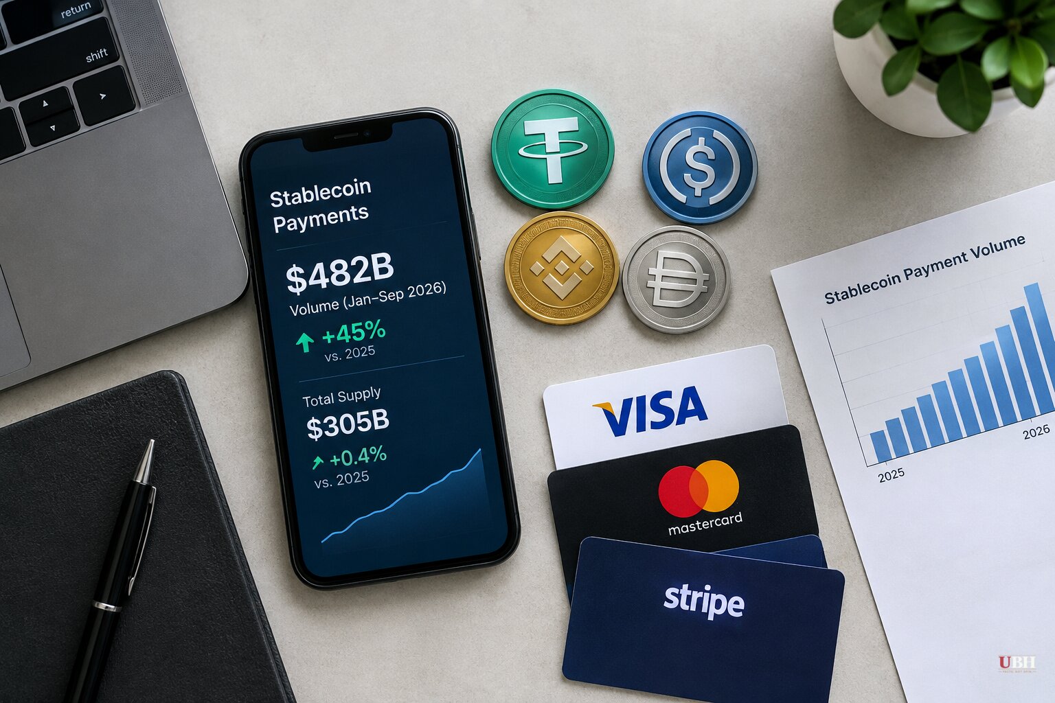 Stablecoin Payments Hit $482 Billion Through September While Supply Stays Flat at $305 Billion, Allium Says