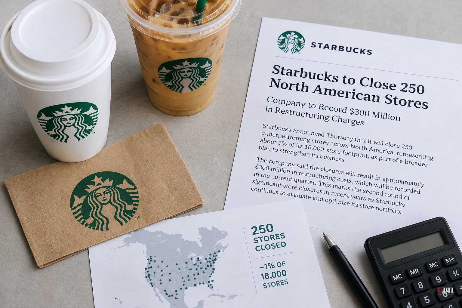 Starbucks Closing 250 North American Stores, Booking $300 Million in Charges