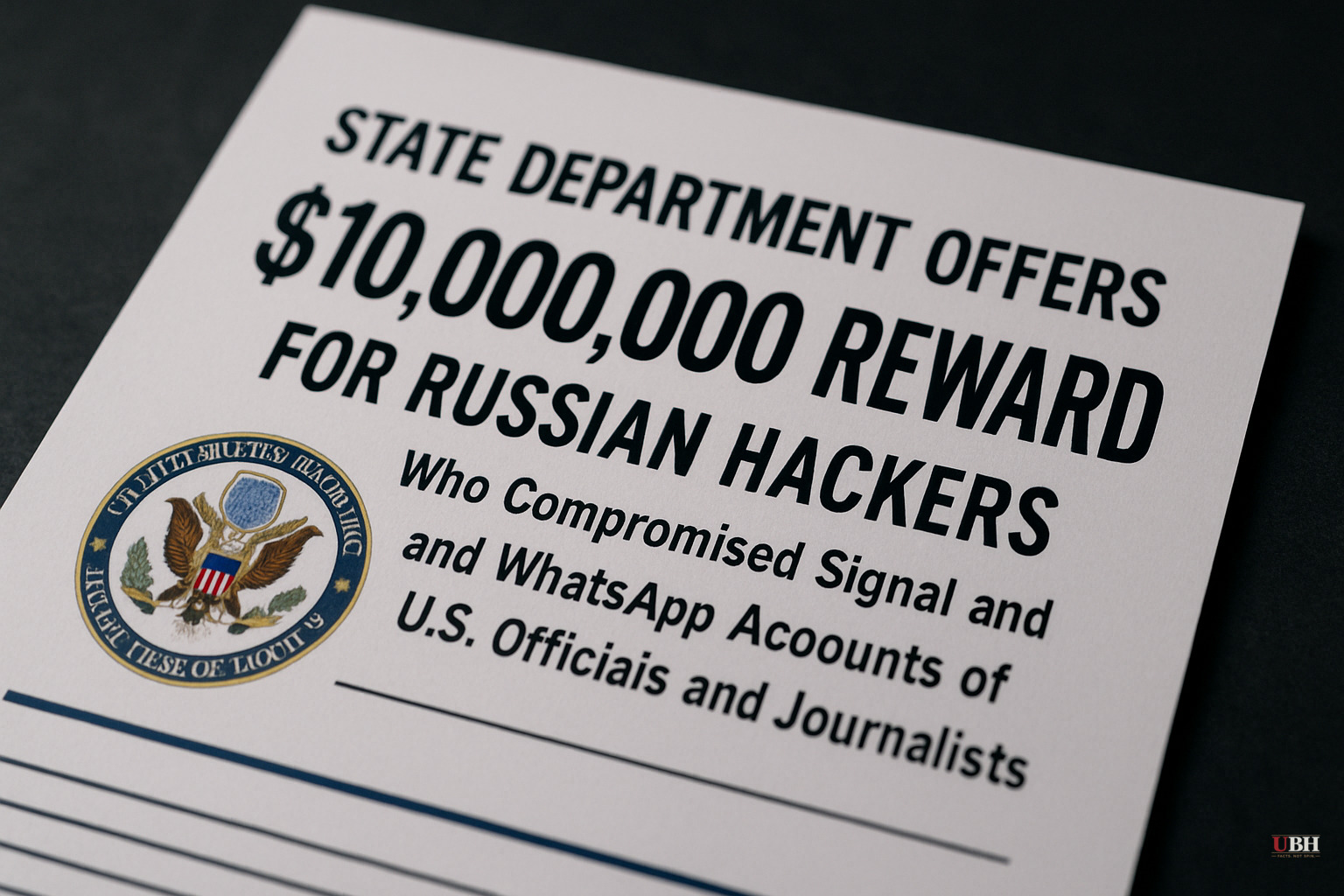 State Department Offers $10 Million Reward for Russian Hackers Who Compromised Signal and WhatsApp Accounts of U.S. Officials and Journalists