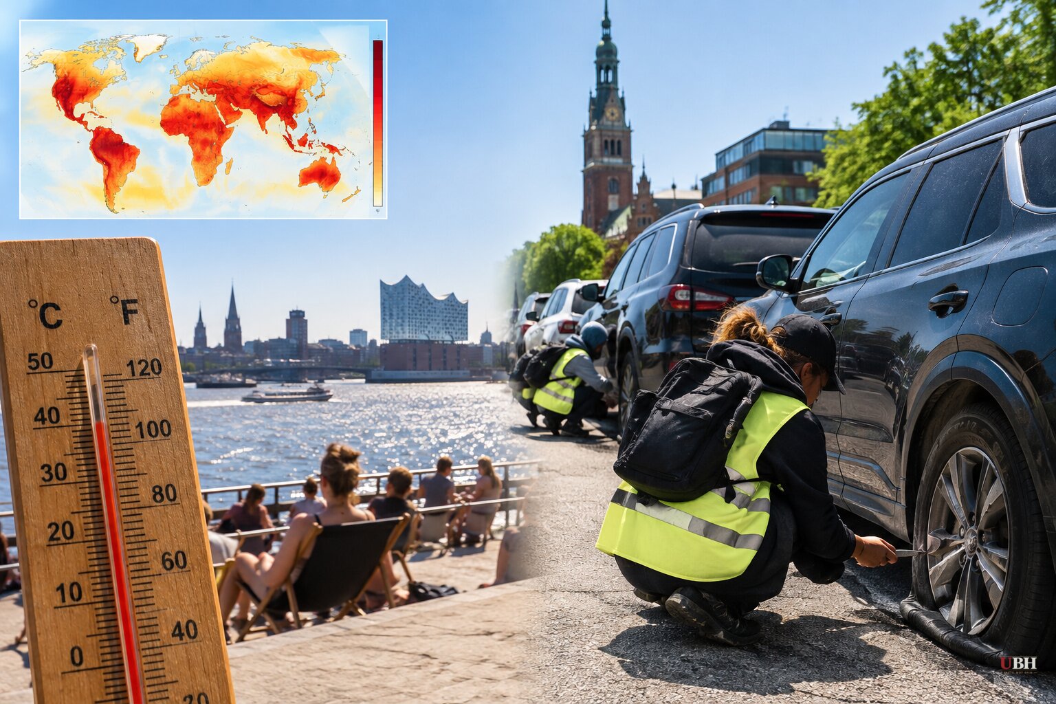 Study Finds Global Heatwave Season Now 39 Days Longer, As Hamburg Activists Slash Tires on Dozens of SUVs