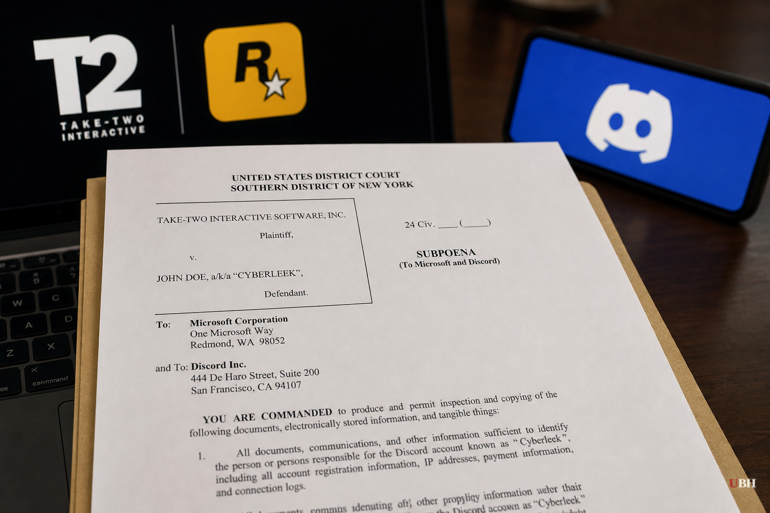 Take-Two Subpoenas Microsoft and Discord to Unmask GTA 6 Leaker as Court Filing Cites 'Stolen Content'
