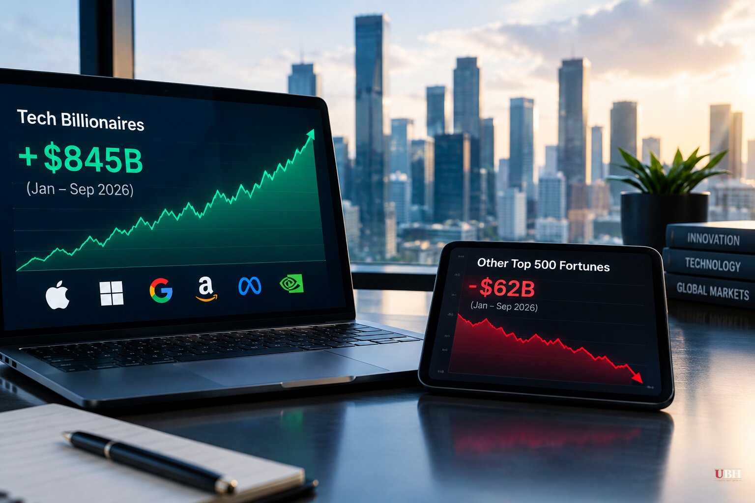 Tech Billionaires Gained $845 Billion Through September While All Other Top-500 Fortunes Lost $62 Billion