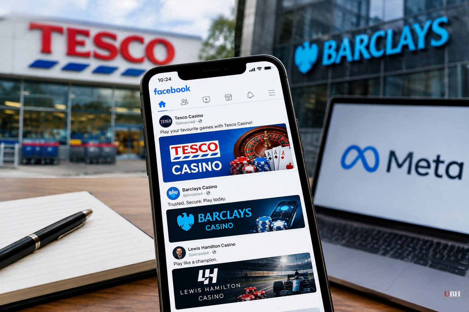 Tesco, Barclays and Sports Stars Have Their Brands Hijacked by Illegal Casino Ads on Meta Platforms