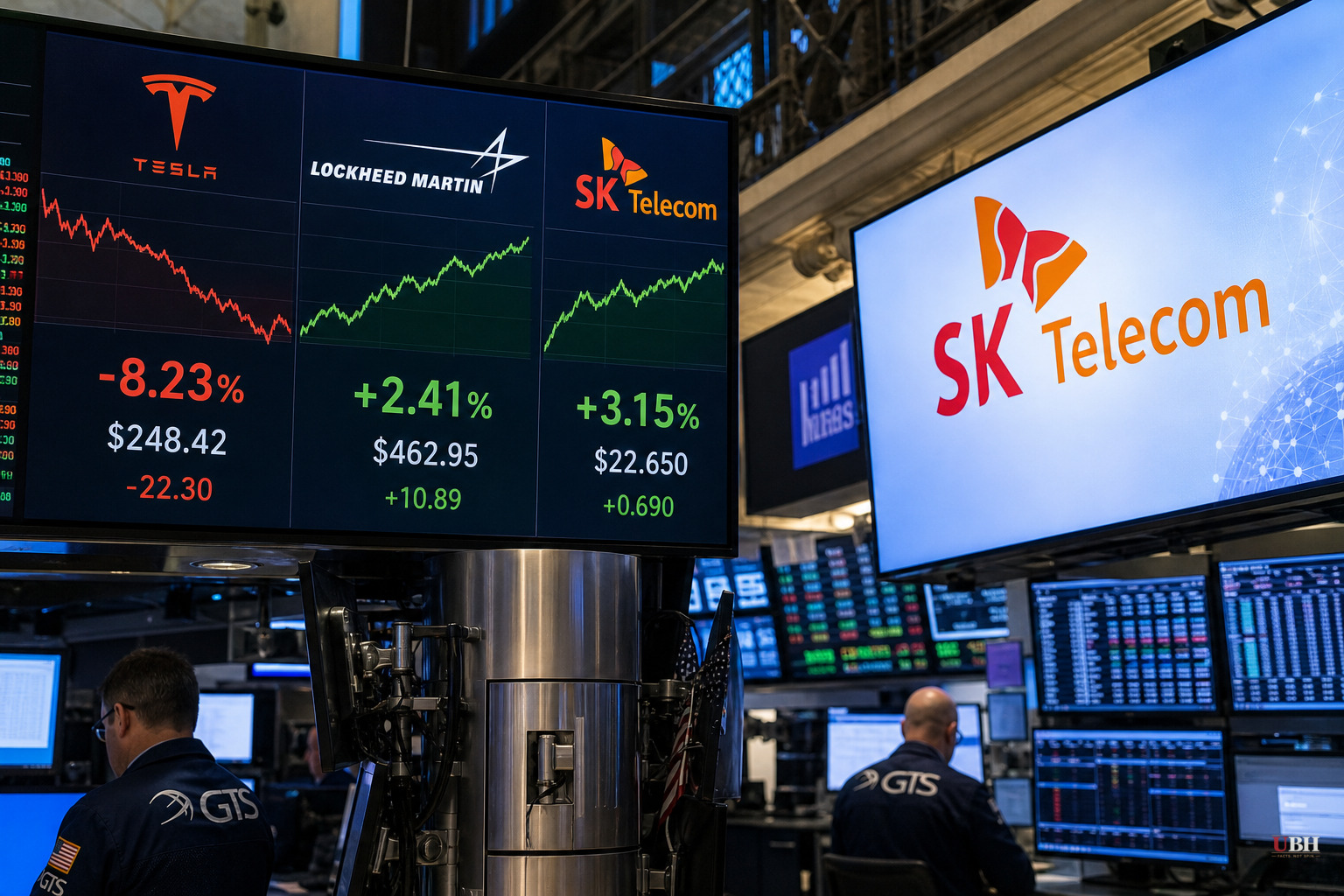 Tesla Shares Slide, Lockheed and SK Telecom Gain as Wall Street Braces for Big Tech Earnings and Fed Meeting