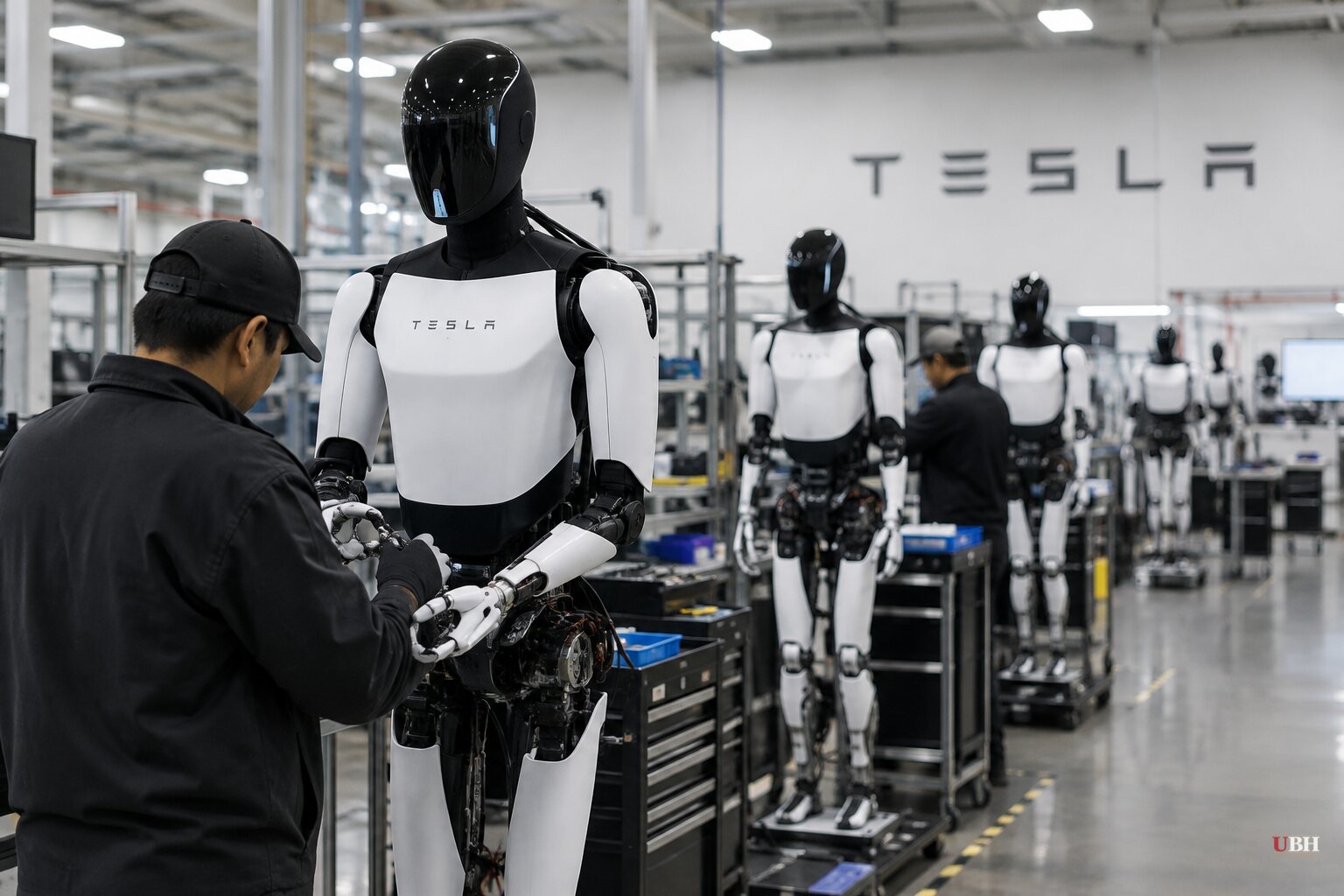Tesla's Optimus Output Jumps Tenfold to Hundreds a Week, But Hands Are Still Bolted Together by Humans