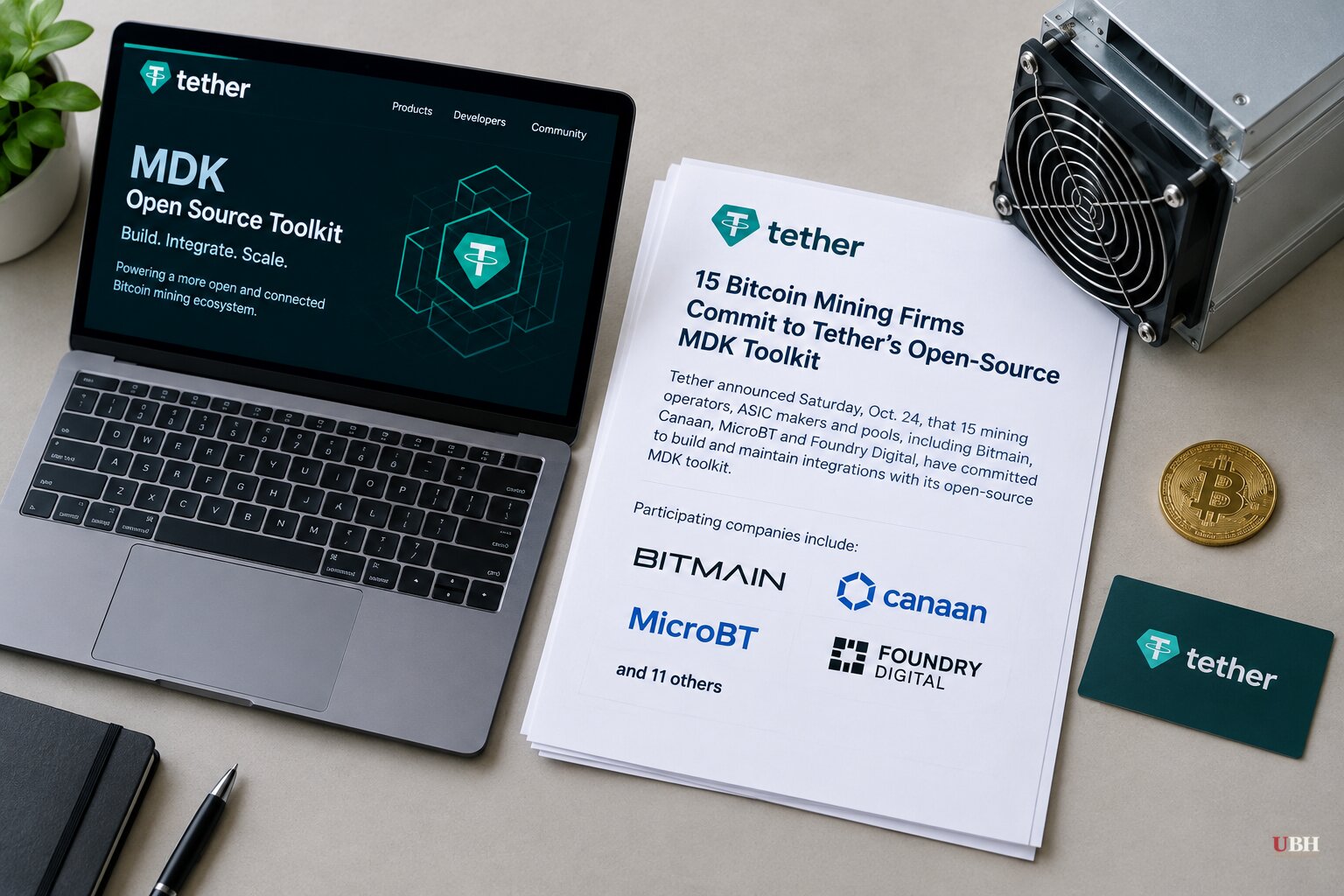 Tether Says 15 Bitcoin Mining Firms Have Committed to Its Open-Source MDK Toolkit