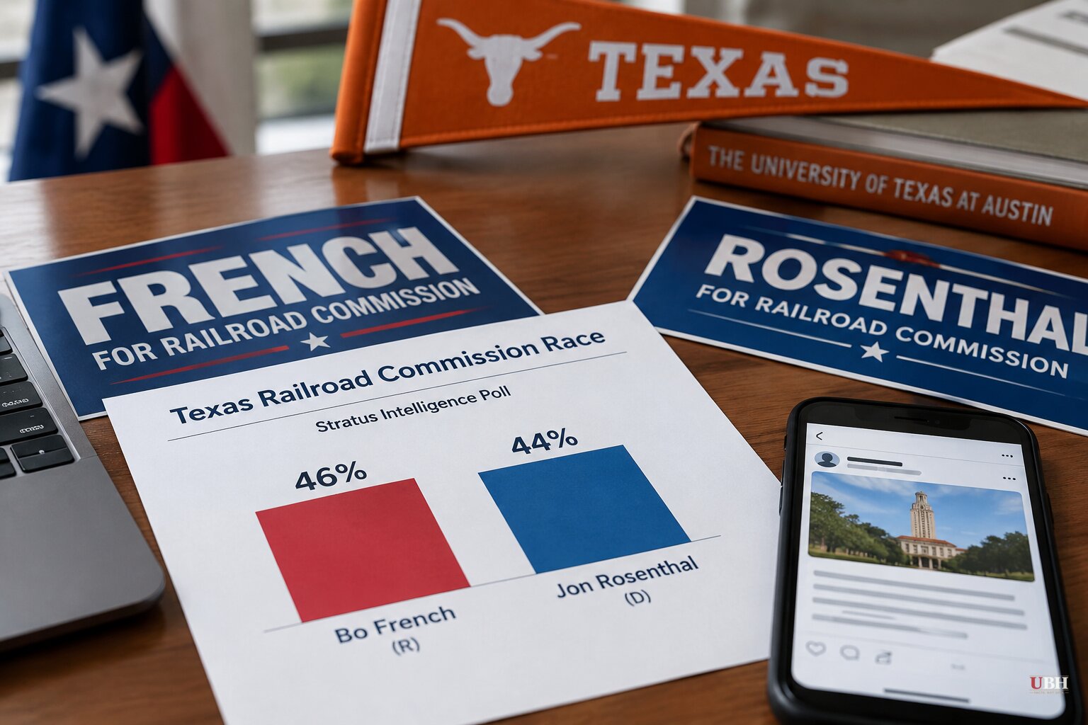 Texas Railroad Commission Race Is Tight in One Poll as Bo French's UT Post Draws GOP Rebuke